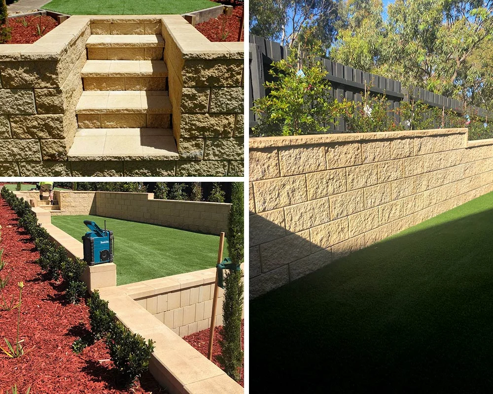 Garden Steps and Turf Installation